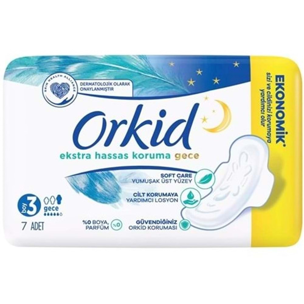 ORKİD EXTRA HASSAS KORUMA TEKLI PAKET 7 LI GECE