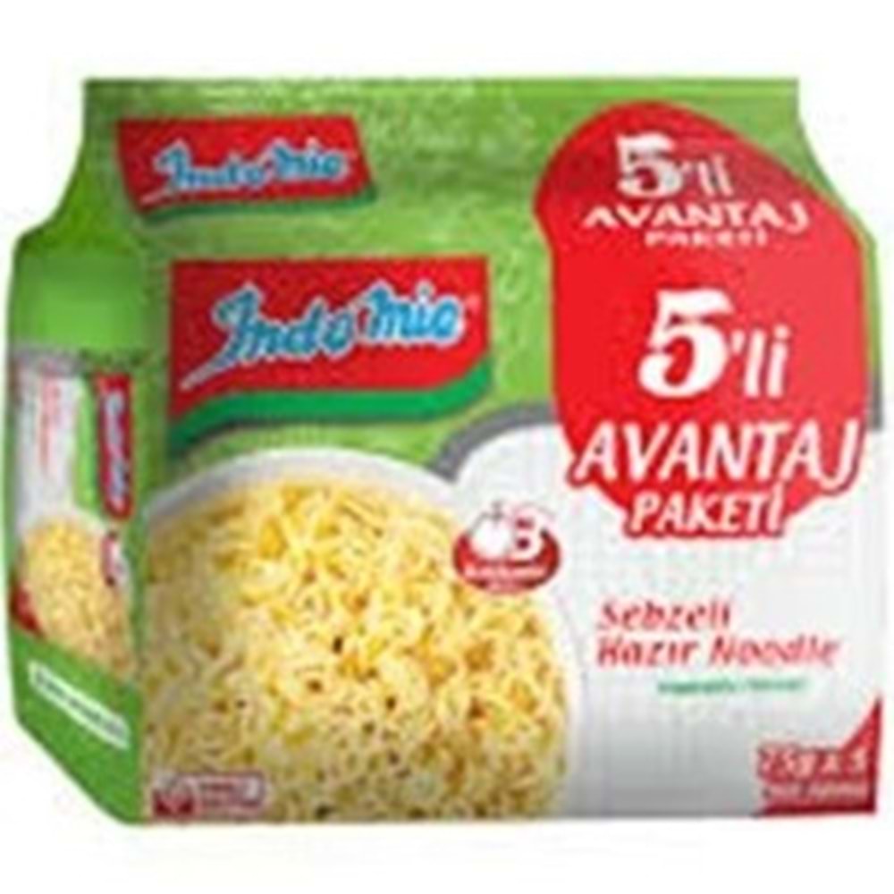 INDOMIE HAZIR NOODLE 5 LI PAKET SEBZELI