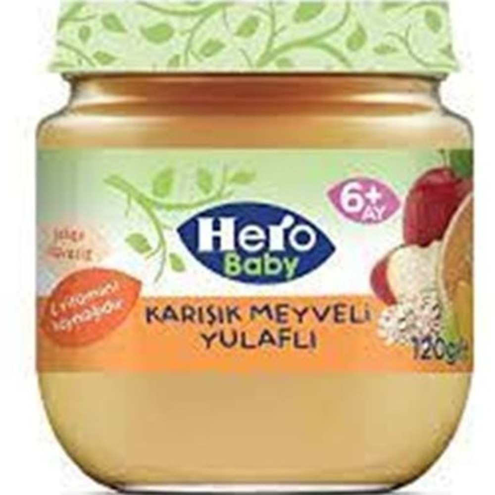 HERO BABY KAVANOZ MAMA 120 GR K.MEYVELI YULAFLI