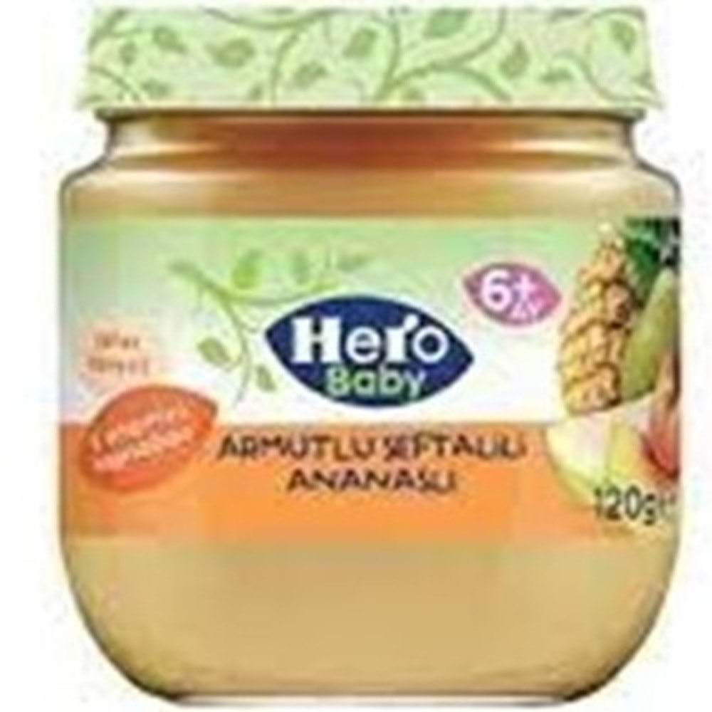 HERO BABY KAVANOZ MAMA 120 GR ARMUT ŞEFTALİ ANANAS