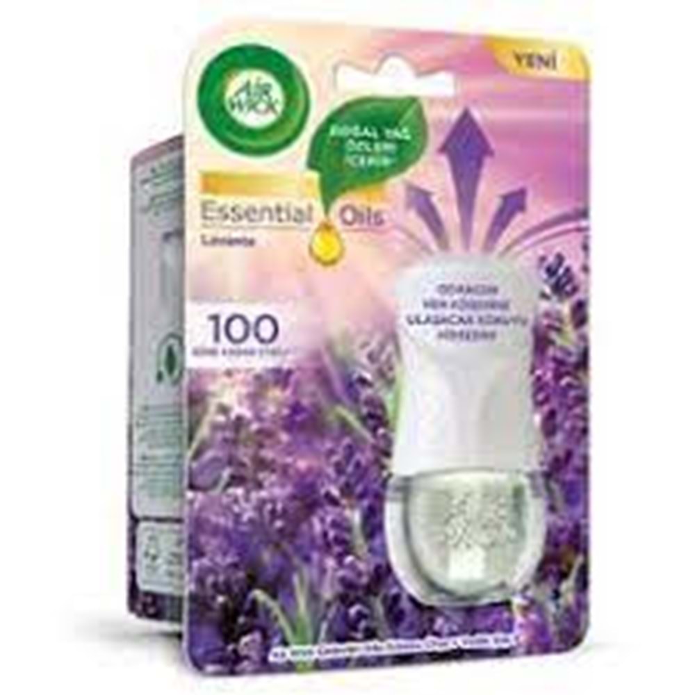 AIR WICK ESSENTIAL OILS MAKINA+YEDEK SISE 19 ML LAVANTA