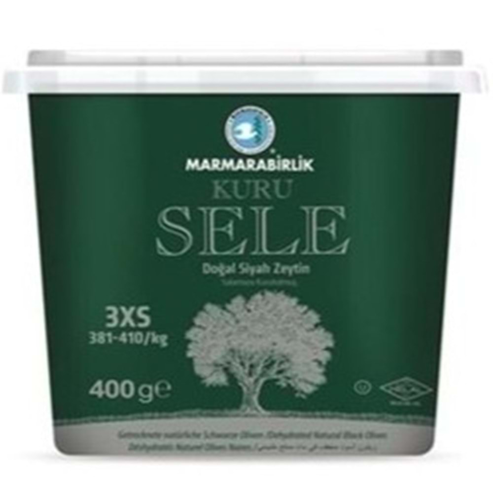 MARMARA BİRLİK KURU SELE SIYAH ZEYTIN 400 GR 3XS