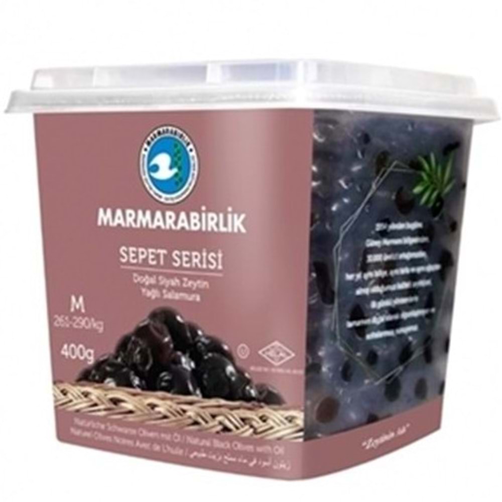 MARMARA BİRLİK SEPET SERISI SIYAH ZEYTIN 400 GR M
