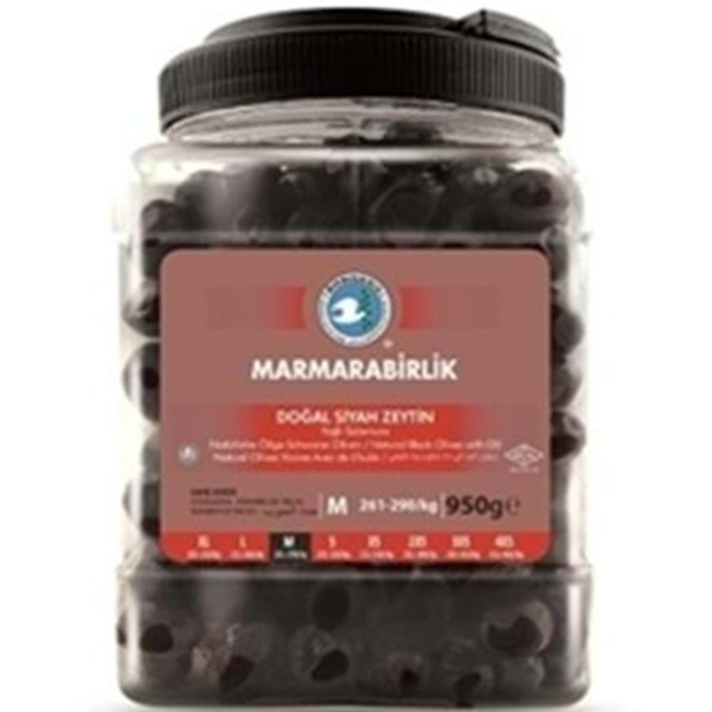 MARMARA BİRLİK DOGAL SIYAH ZEYTIN 950 GR M