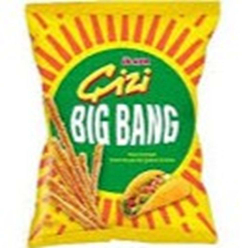 ÜLKER ÇİZİ BIG BANG 50 G TACO AROMALI MISIR PARÇACIKLI ÇUBUK KRAKER