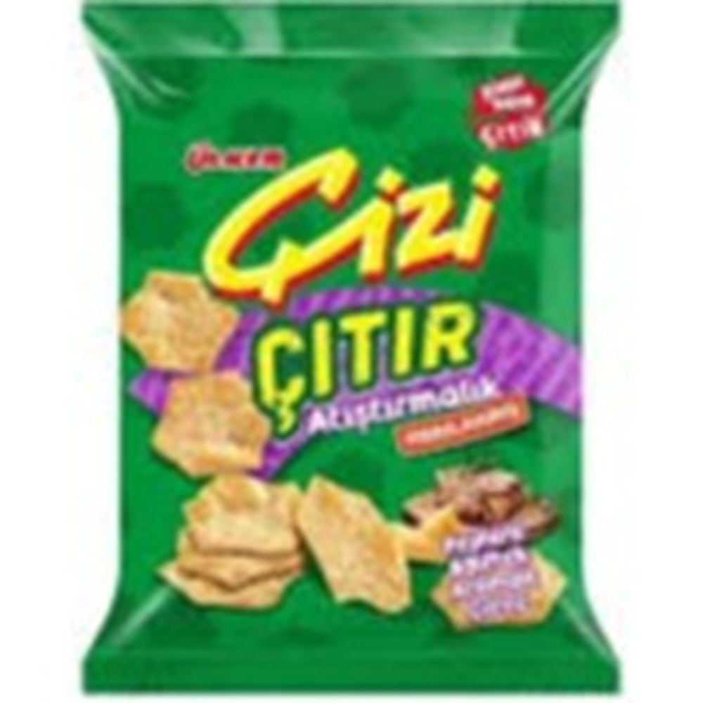 ÜLKER ÇİZİ FIRINLANMIŞ ÇITIR ATIŞTIRMALIK 160 G PEYNİRLİ&BİFTEK AROMALI