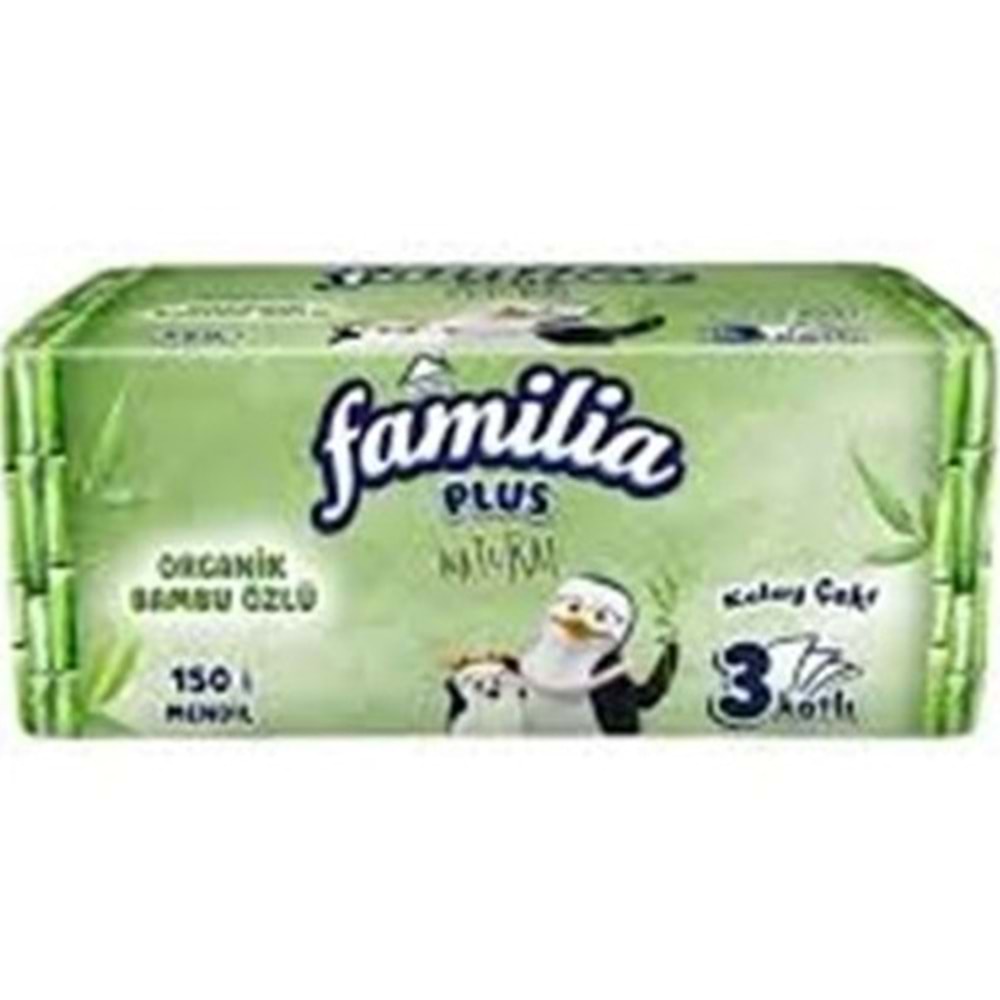 FAMİLİA 3 KATLI MENDİL 150 ADET ORGANİK BAMBU ÖZLÜ