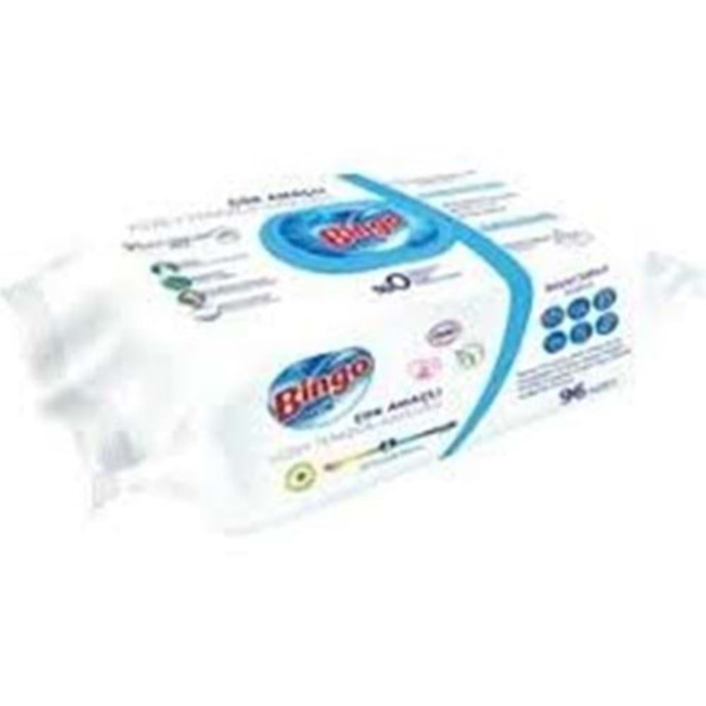 BİNGO YUZEY TEMIZLIK HAVLUSU 96 LI BEYAZ SABUN