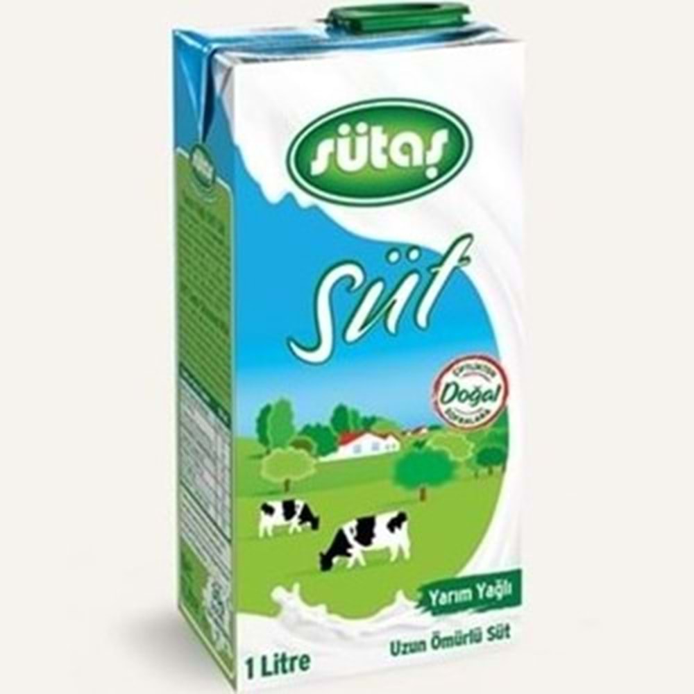SÜTAŞ SUT 1 LT YARIM YAGLI