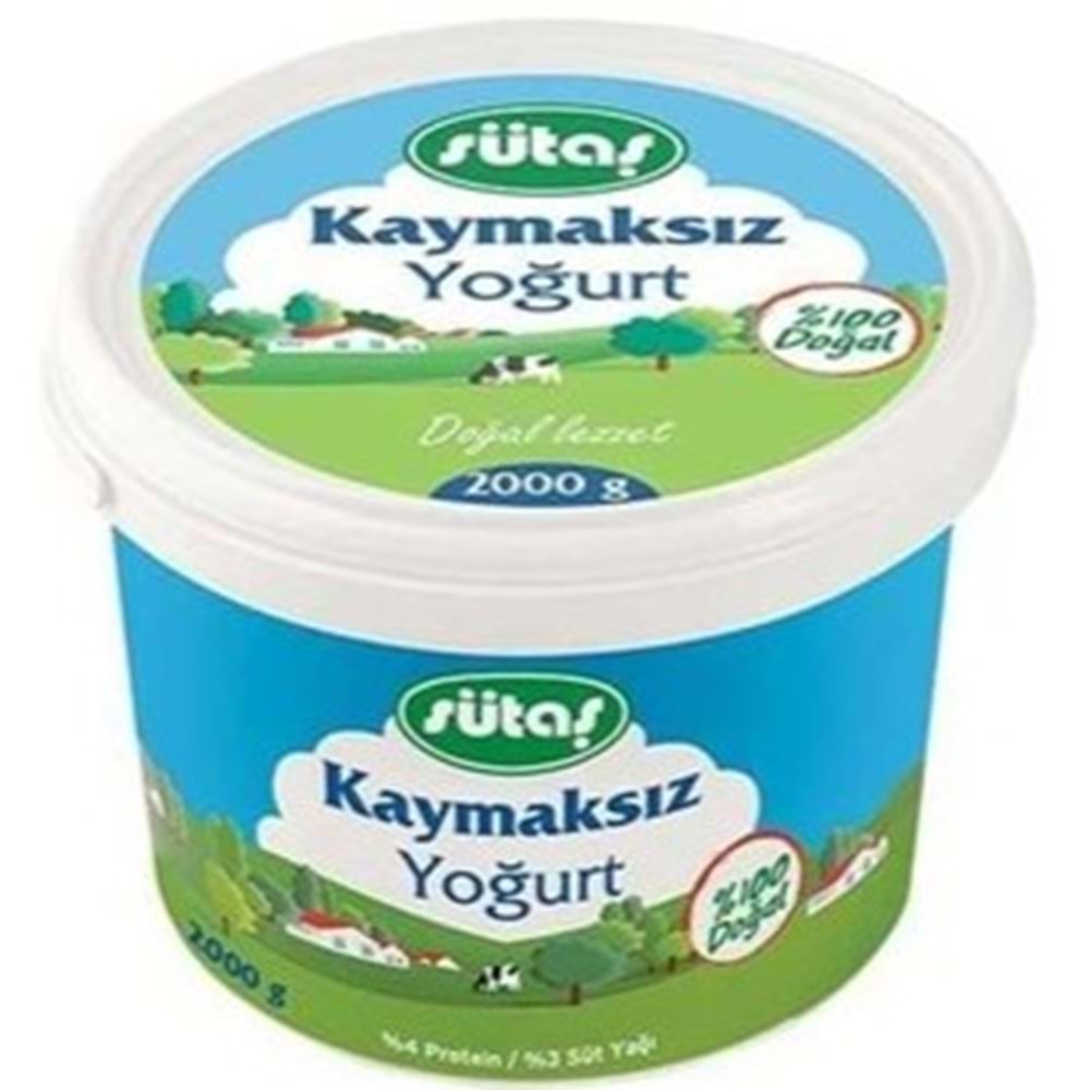 SÜTAŞ KAYMAKSIZ YOGURT 2000 GR