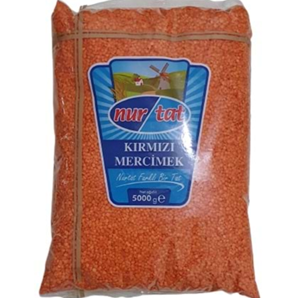 NURTAT KIRMIZI MERCIMEK 5 KG YAPRAK