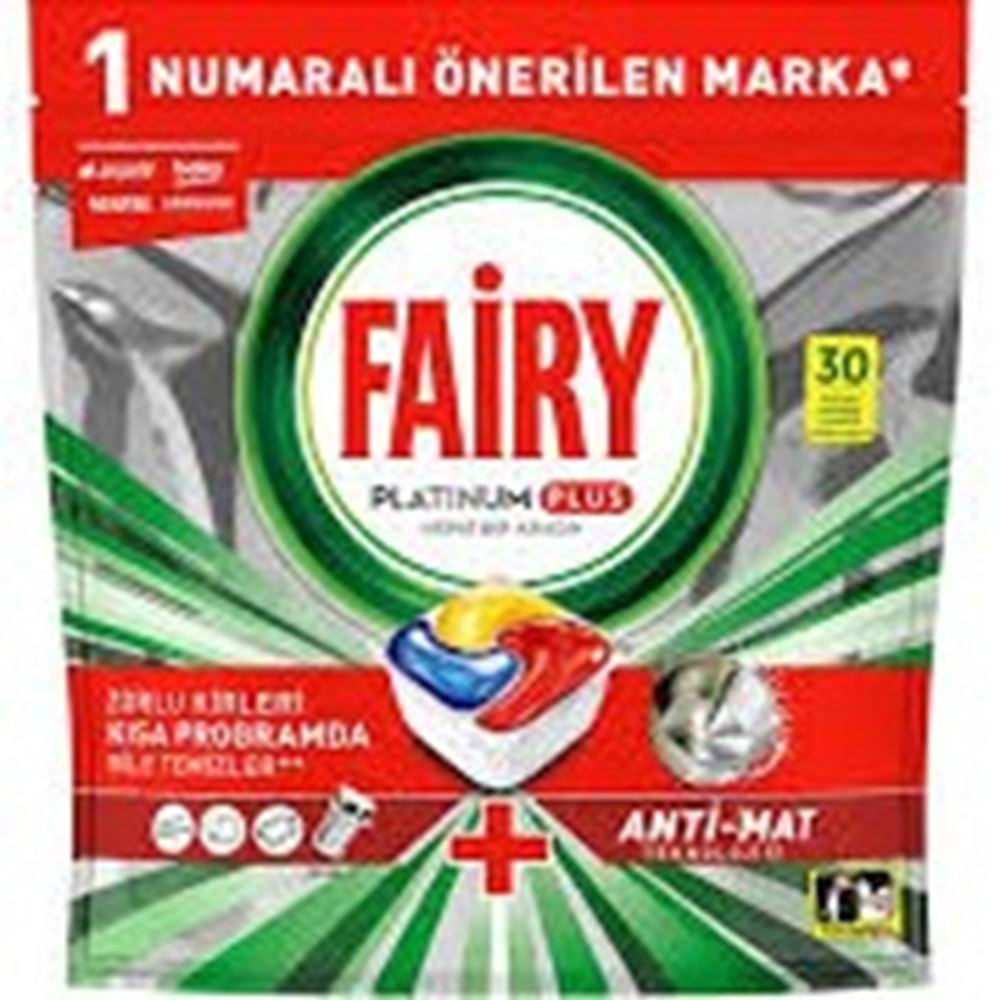 FAİRY PLATINIUMPLUS BULAŞIK TABLETİ 30 ADET