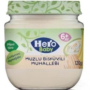 HERO BABY KAVANOZ MAMA 120 GR MUZLU BISKUVILI MUHALLEBI