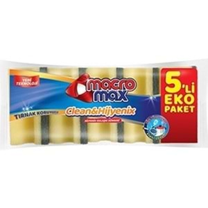 MACRO MAX BULASIK SUNGERI 5 LI OLUKLU