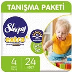 SLEEPY EXTRA BEBEK BEZİ 4 MAXİ 12 ADET CIRTLI