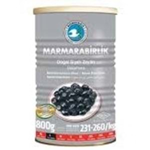 MARMARABİRLİK DOGAL SIYAH ZEYTIN 800 GR L TNK