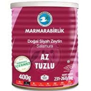 MARMARA BİRLİK AZ TUZLU SIYAH ZEYTIN 400 GR L