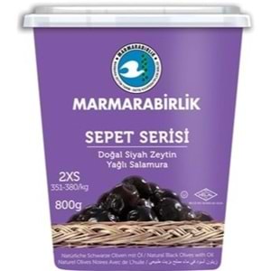 MARMARA BİRLİK SEPET SERISI SIYAH ZEYTIN 800 GR 2XS