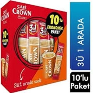 CAFE CROWN 10 LU PAKET 3U1 ARADA KLASIK