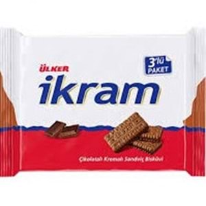 ÜLKER IKRAM BISKUVI 3 LU PAKET CIKOLATALI 252 GR