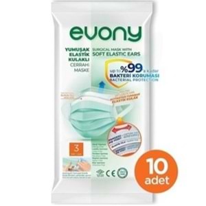 EVONY CERRAHI MASKE 10 LU