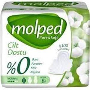 MOLPED PURE SOFT TEKLI PAKET 8 LI NORMAL
