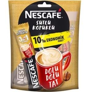 NESCAFE 3'Ü 1 ARADA SÜTLÜ KÖPÜKLÜ 10LU PAKET 174X10 GR
