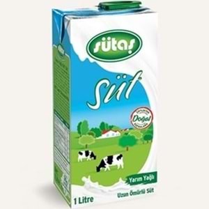 SÜTAŞ SUT 1 LT YARIM YAGLI