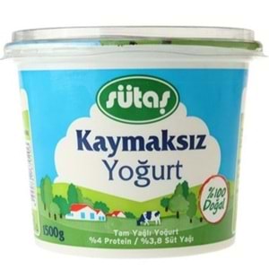 SÜTAŞ KAYMAKSIZ YOGURT 1500 GR