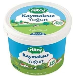 SÜTAŞ KAYMAKSIZ YOGURT 2000 GR