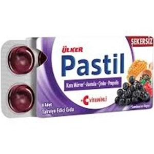 ÜLKER PASTIL 22 GR KARA MURVER-ASEROLA-CINKO-PROPOLIS