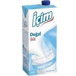 İÇİM SUT 1 LT YARIM YAGLI