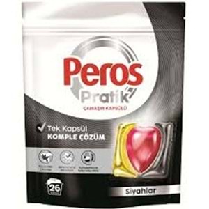 PEROS PRATİK ÇAMAŞIR KAPSÜLÜ 26 ADET SİYAHLAR
