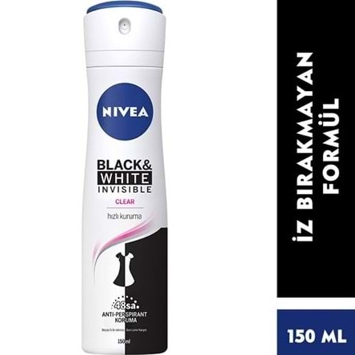 NIVEA DEODORANT 150 ML INVISIBLE BEYAZ