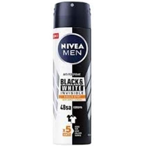 NIVEA DEODORANT 150 ML BLACK WHITE INVISIBLE