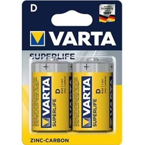 VARTA SUPERLIFE BUYUK BOY PIL 2 LI