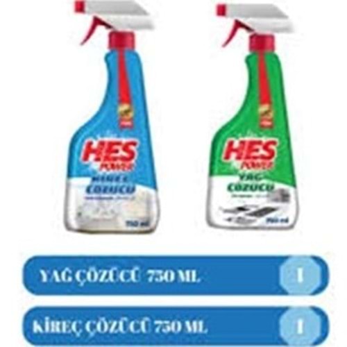 HES YAĞ ÇÖZÜCÜ+KİREÇ ÇÖZÜCÜ 2X750 ML