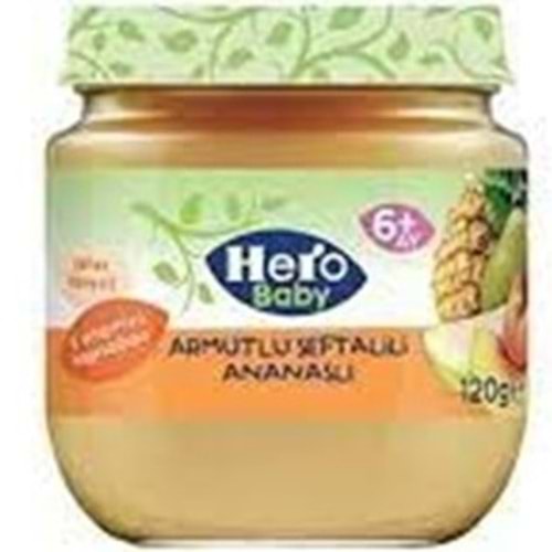 HERO BABY KAVANOZ MAMA 120 GR ARMUT ŞEFTALİ ANANAS