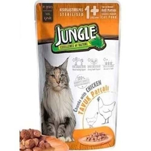 JUNGLE KISIRLASTIRILMIS KEDI MAMASI 100 GR TAVUKLU