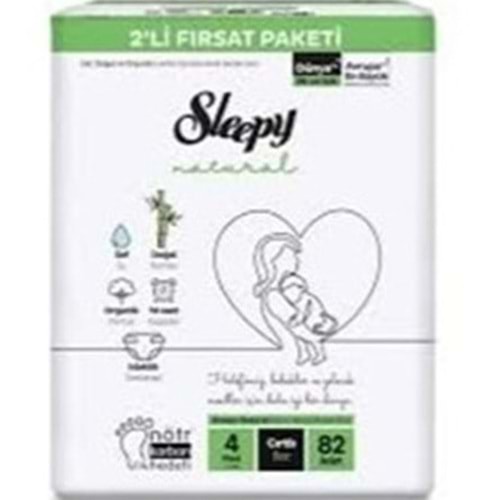 SLEEPY NATURAL ULTRA BEBEK MAKSİ 82 ADET 4 MAXİ