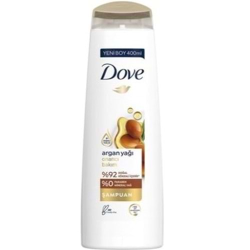 DOVE ŞAMPUAN 400 ML ONARICI BAKIM ARGAN YAĞI