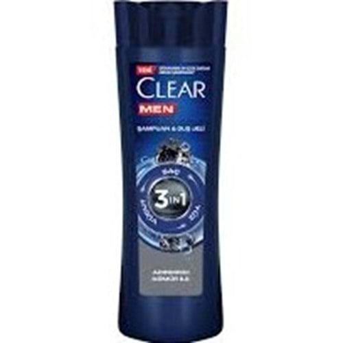CLEAR MEN ŞAMPUAN&DUŞ JELİ 350 ML KÖMÜR