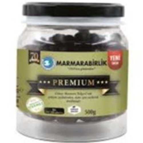 MARMARABİRLİK SALAMURA SİYAH ZEYTİN 500 G DOĞAL YAĞLI XL-L