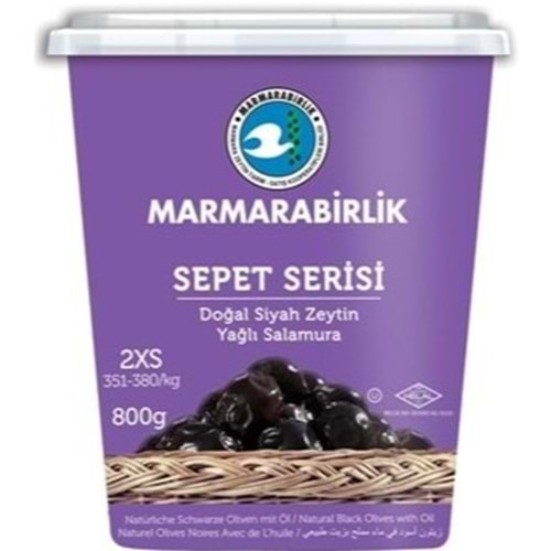 MARMARA BİRLİK SEPET SERISI SIYAH ZEYTIN 800 GR 2XS