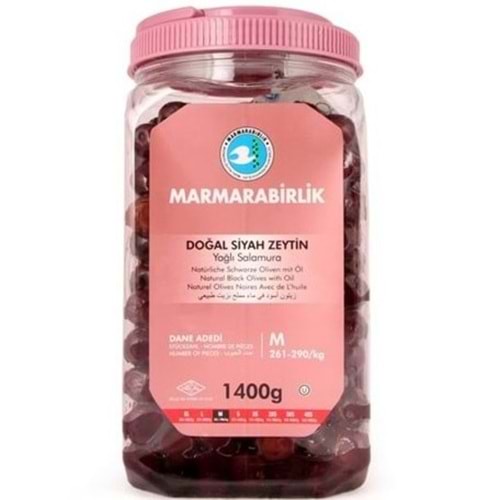 MARMARA BİRLİK DOGAL SIYAH ZEYTIN 1400 GR M