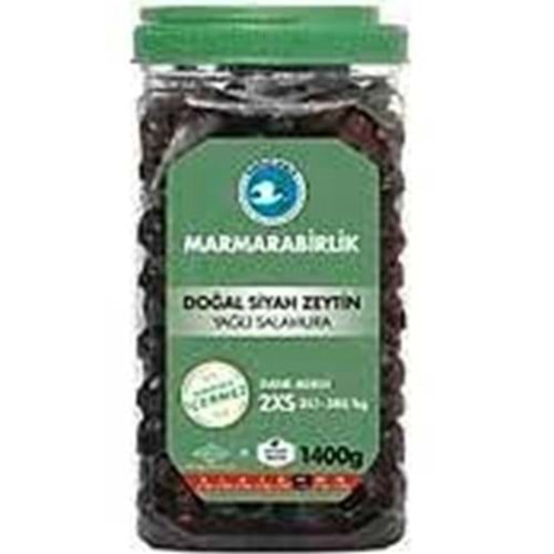 MARMARA BİRLİK DOGAL SIYAH ZEYTIN 1400 GR 2XS