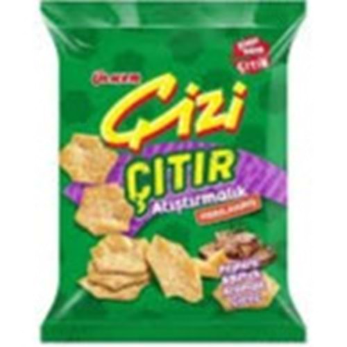 ÜLKER ÇİZİ FIRINLANMIŞ ÇITIR ATIŞTIRMALIK 50 G PEYNİRLİ&BİFTEK AROMALI