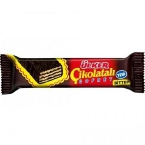 ÜLKER CIKOLATALI GOFRET 36 GR BITTER