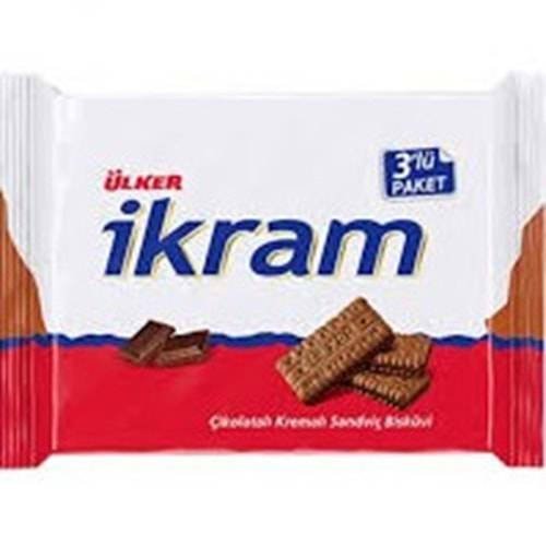 ÜLKER IKRAM BISKUVI 3 LU PAKET CIKOLATALI 252 GR