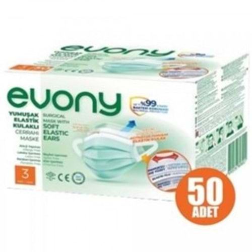 EVONY CERRAHI MASKE 50 LI
